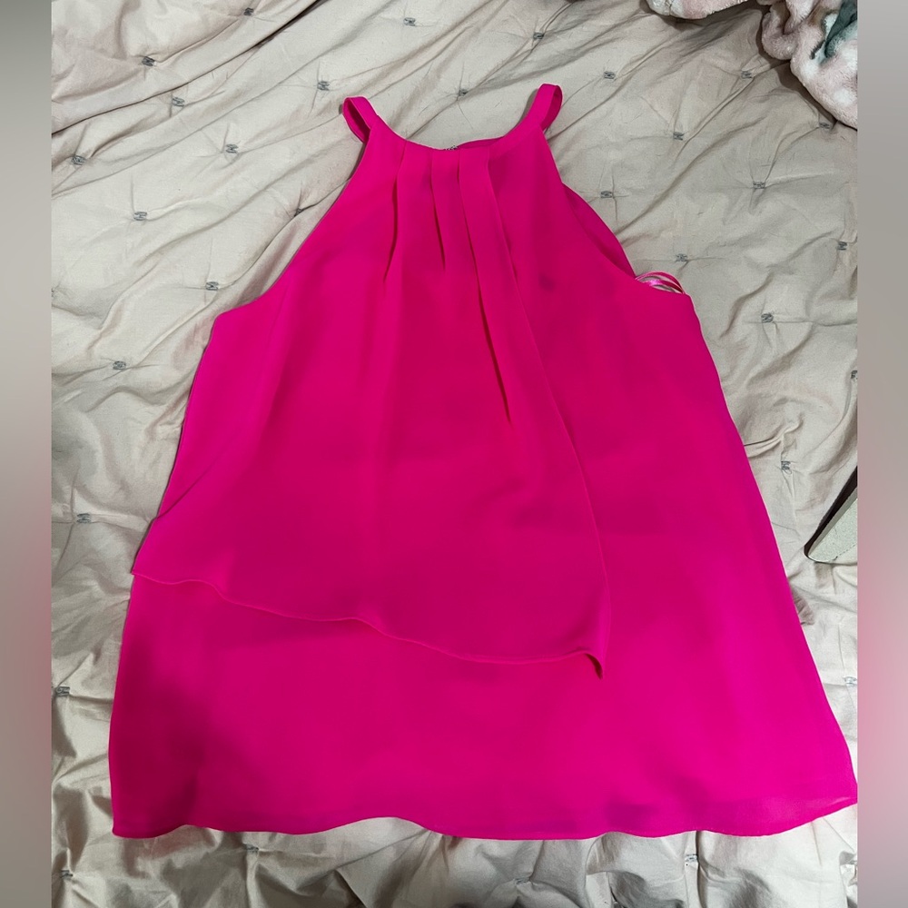 Naked Zebra Fuchsia Sleeveless Blouse